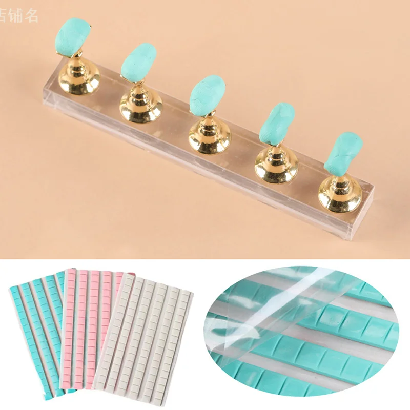 Top Trends: 30 / 42 / 84 / 96PCS Nail Adhesive Glue Clay Reusable Tacky Gel For Nail Art Practice Stand Display Holder False Tips Manicure Tools Shoppable Styles