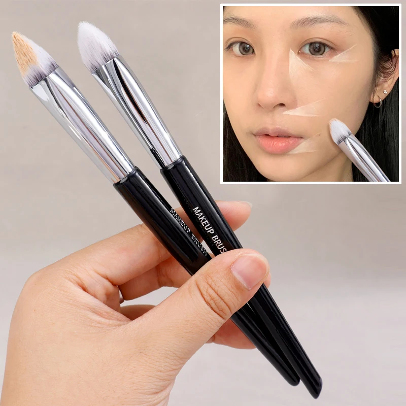 Top Trends: Professional Triangle Cone Makeup Brushes Cover Dark Circles Foundation Concealer Brush Cosmetic Face Detail Brush Beauty Tools Shoppable Styles