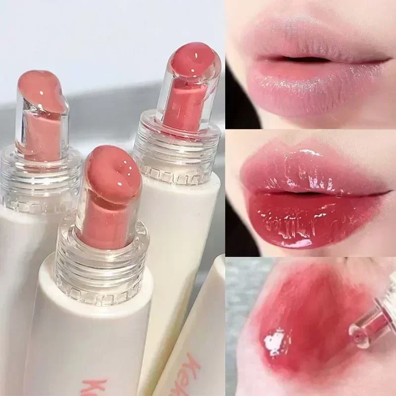 Top Trends: Crystal-frozen Glossy Lip Glaze Waterproof Long Lasting Lip Gloss Glossy Mirror Tea Red Liquid Lipstick Doodle Lip Korean Makeup Shoppable Styles