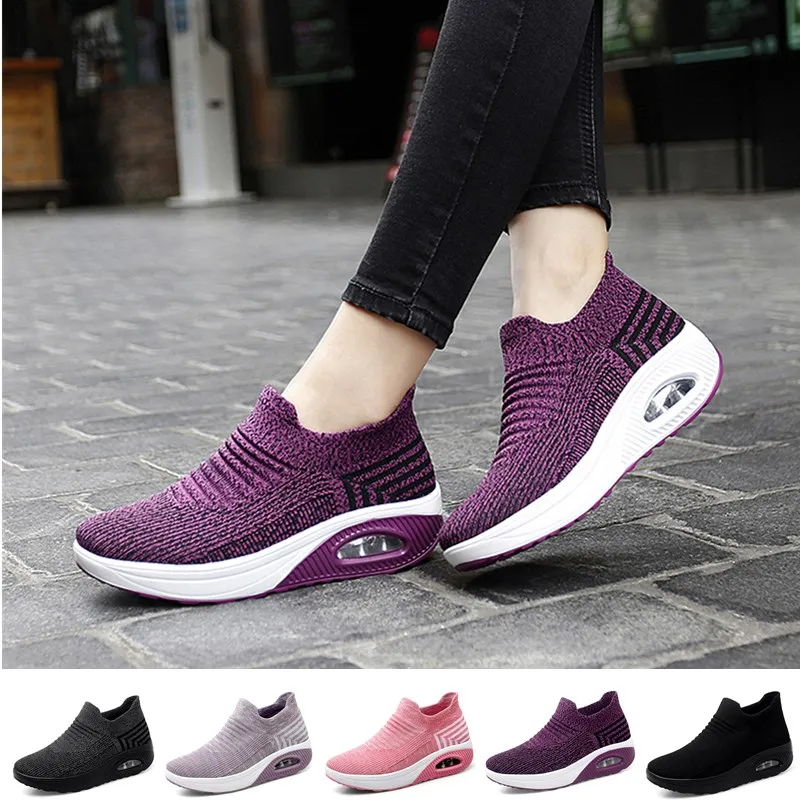 Top Trends: Sneakers Women Walking Shoes Outdoor Casual Sports Footwears Breathable Tennis Shoe Platform Air Cushion Zapatillas Aire Mujer Shoppable Styles