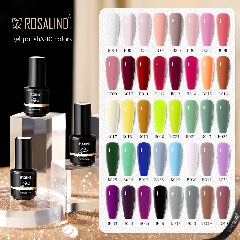 Top Trends: Rosalind 120 Colors Nail Gel Polish Nail Supplies Vernis Semi Permanent Nail Art Manicure Top Base Coat UV Gel Nail Varnishes Shoppable Styles