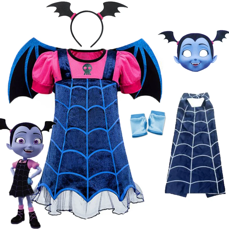 Top Trends: Disney Vampirina Cosplay Dress Girl Kids Princess Dress Up Christmas Halloween Costume Children Carnival Party Disguise Mask Shoppable Styles