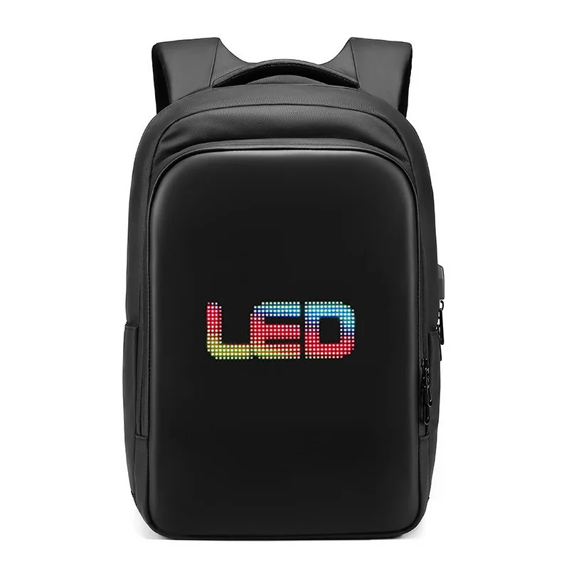 Top Trends: LED Smart Backpack Waterproof Large-capacity Outdoor Advertising Display Backpack Cellphone Control Laptop Bag For Unisex Shoppable Styles