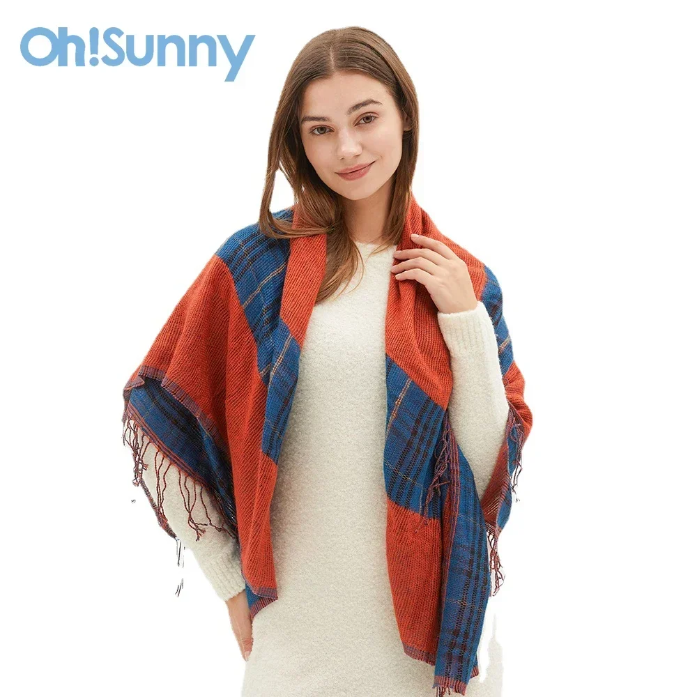 Top Trends: Ohsunny Winter Scarf Women Cashmere Warm Pashmina Solid Female Scarves Wraps Thick Soft Big Tassels Shawl Long Stole Shoppable Styles