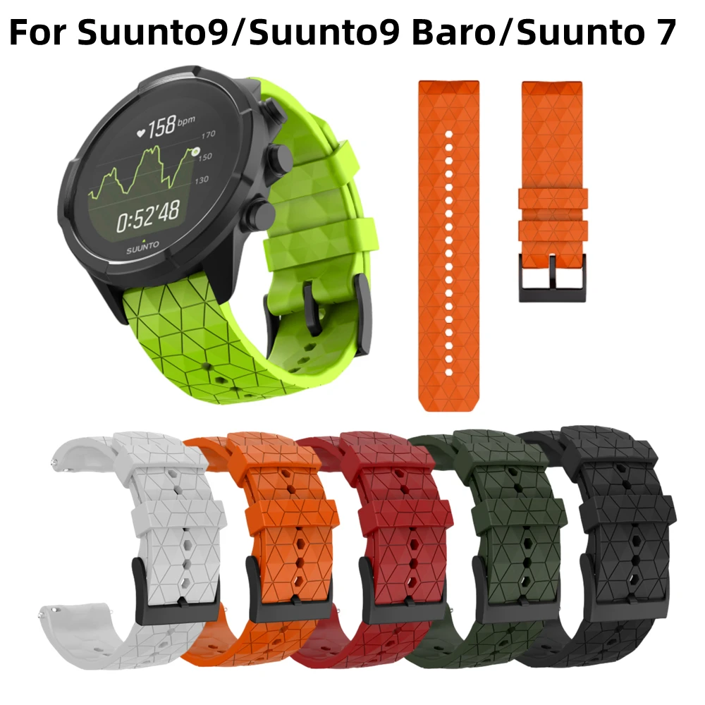 Top Trends: Football Pattern Rubber Watch Strap Fashion Replaceable Silicone Bracelet For SUUNTO7 / 9 / 9 Baro / 9 Baro Copper / Spartan Band Shoppable Styles