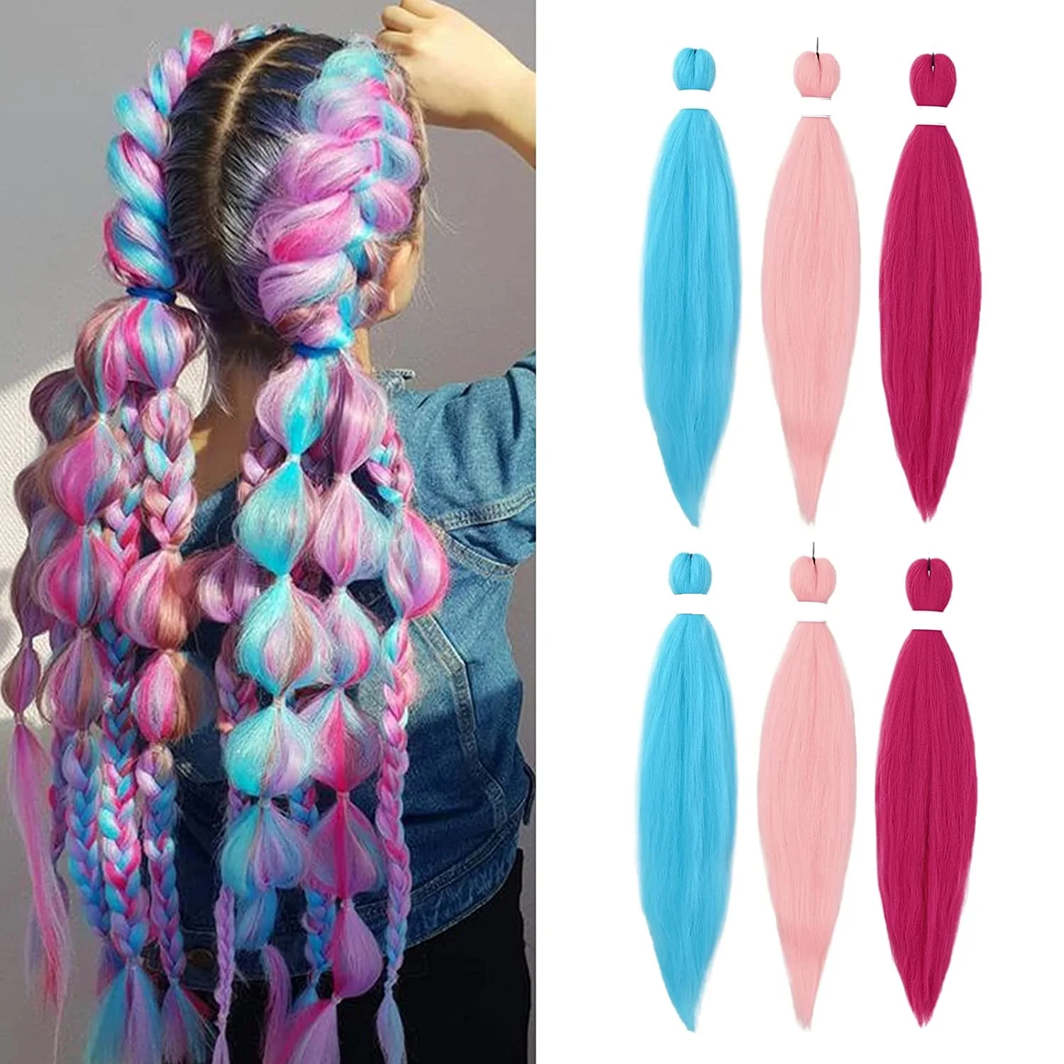 Top Trends: Jumbo Braid Hair 26inch Pure / Ombre Color Synthetic Braiding Hair Kanekalone Extensions Heat Resistant Fiber Wholesale Shoppable Styles