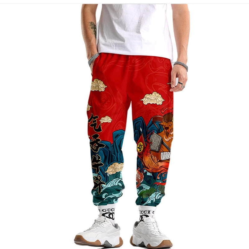 Top Trends: Long Cargo Pant Harajuku Hip Hop Jogger Trousers Red Japanese Style Anime Sweatpants Men Multi Pocket Streetwear Fashion Pants Shoppable Styles