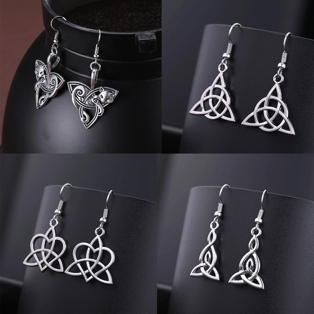 Top Trends: Vintage Viking Triquetra Animal Irish Celtics Knot Earrings Modern Women's Drop Earring Jewelry Magic Supernatural Amulet 2023 Shoppable Styles