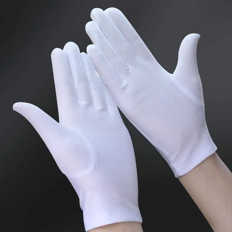 Top Trends: 1pair Summer Breathable Sunscreen Full Finger Driving Gloves Women Thin Cotton Sun-shading Solid Color Non-Slip Short Mittens Shoppable Styles