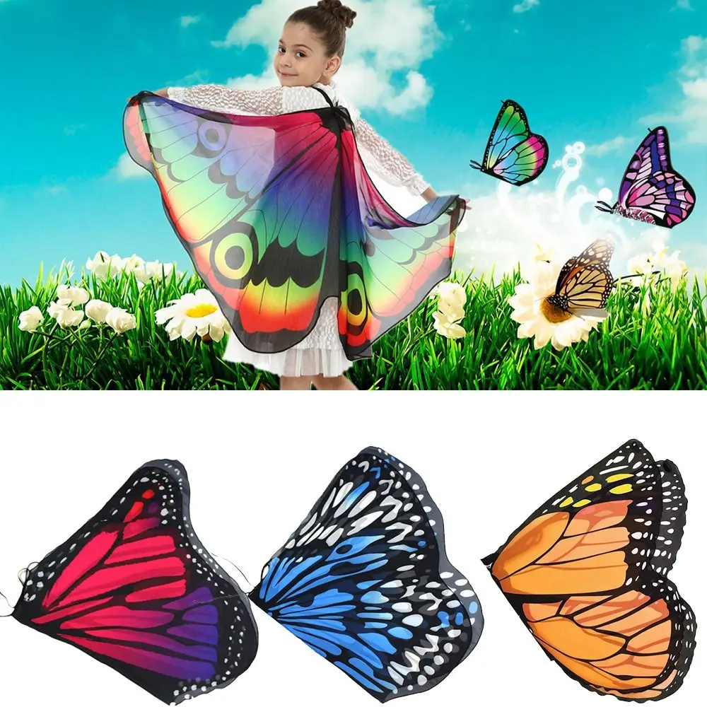 Top Trends: Festival Rave Dress Partyprop Cosplay Fairy Kids Cloak Butterfly Wings Shawl Butterfly Scarf Costumes Accessory Shoppable Styles