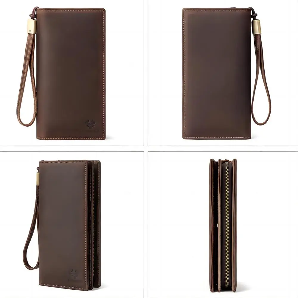 Top Trends: RFID Anti-theft Brush, Large Capacity Top Layer Cowhide Wallet, Men&#039;s Drawstring Phone Bag, Long Leather Men&#039;s Handbag Shoppable Styles