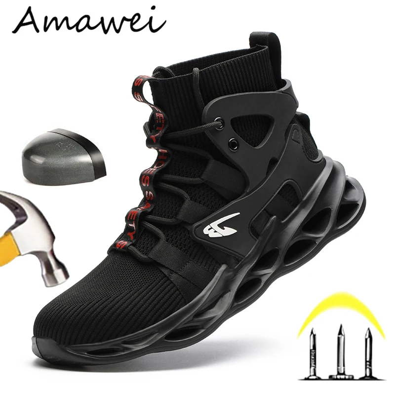 Top Trends: Breathable Women Men Boots Indestructible Safety Shoes Steel Toe Shoes Puncture-proof Sneakers Male Shoes Work Shoes LBX799 Shoppable Styles