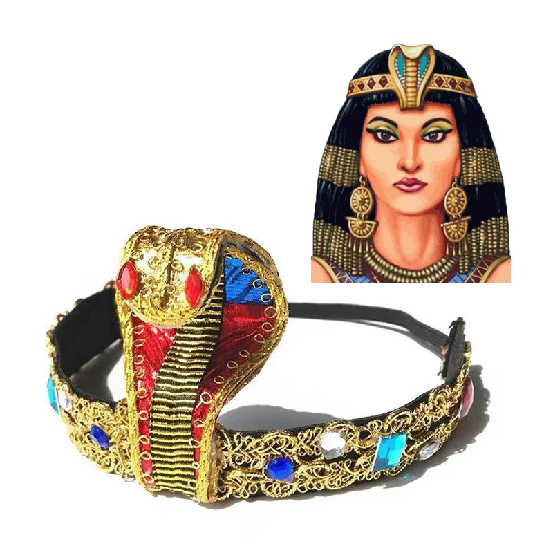 Top Trends: Snake Shaped Headpiece Cleopatra Headdress Egypt Queen Hair Accessories Sexy Belly Dance Headband Halloween Cosplay Party Props Shoppable Styles