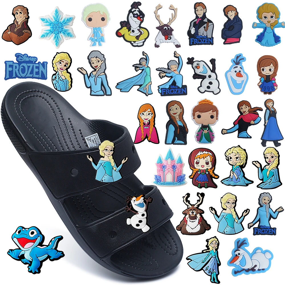 Top Trends: Disney Cartoon Frozen Frozen PVC Sandal Shoe Accessories Decorated To Fit Buckle Alligator Charm Jibz Children's Gifts Shoppable Styles