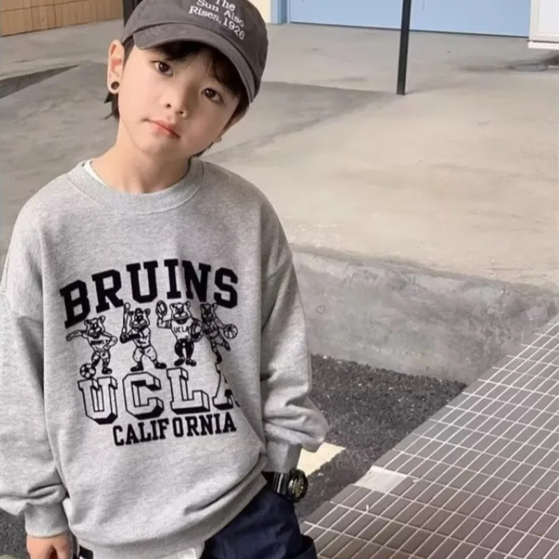 Top Trends: Boys' Sweater Spring And Autumn Style New Mid Sized Children's Autumn Top Boys' Autumn Bottom Shirt Fashionable And Fashionable Shoppable Styles