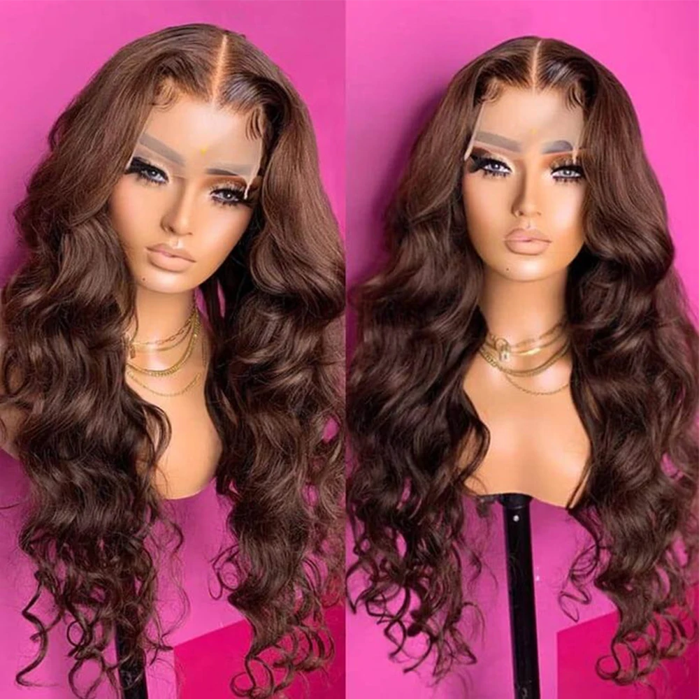 Top Trends: Brown Lace Front Human Hair Wigs 13x6 HD Lace Frontal Wig Body Wave Chocolate Brown 13x4 HD Lace Front Wigs Glueless For Women Shoppable Styles