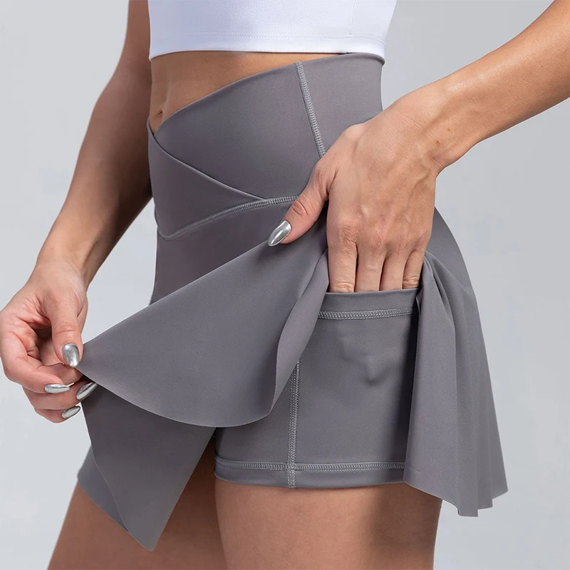 Top Trends: Women Pleated Tennis Skirt With Pockets Shorts Athletic Skirts Crossover High Waisted Athletic Golf Skorts Workout Sports Skirts Shoppable Styles - Image 5