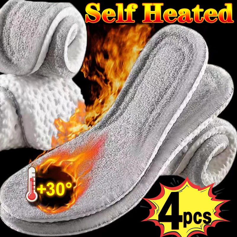 Top Trends: Self Heating Insoles Thermostatic Thermal Insole Winter Warm Men Women Memory Foam Arch Support Thick Wool Shoe Pads Heated Pads Shoppable Styles