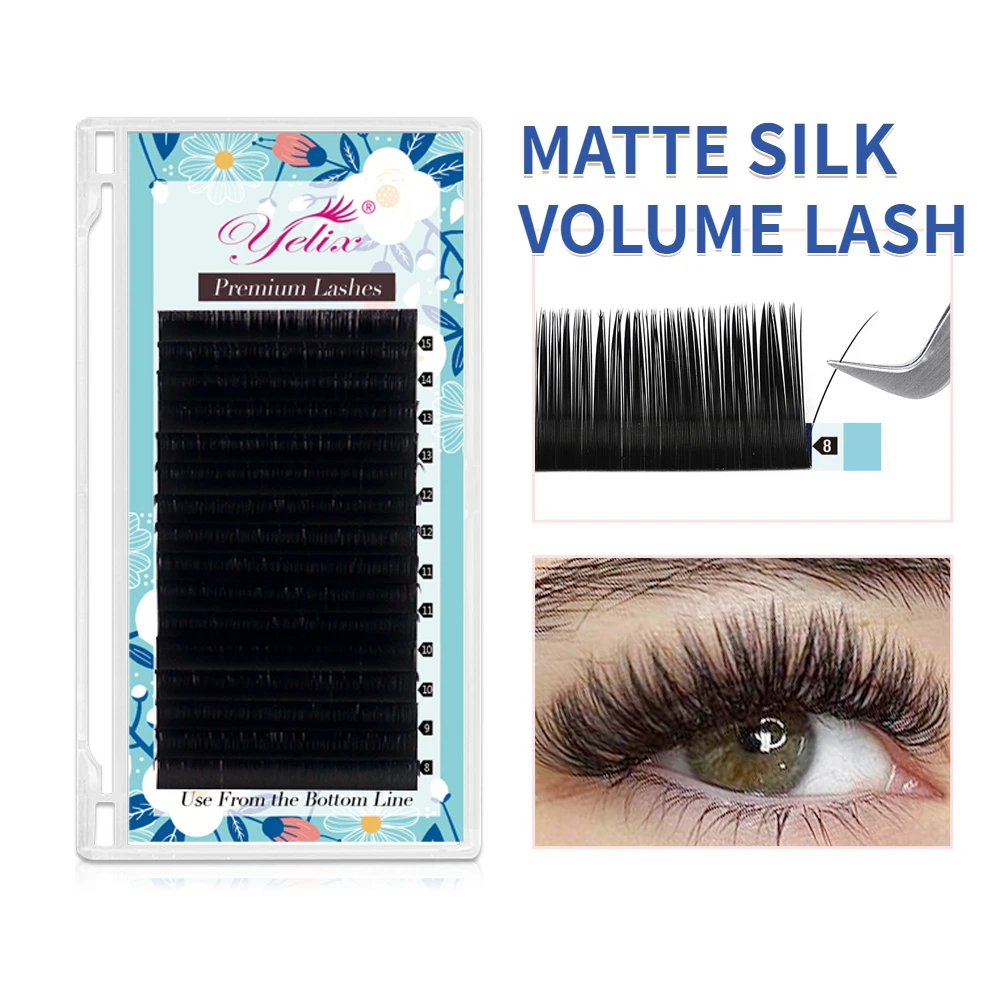 Top Trends: Yelix D+ Matte False Eyelashes Individual Mink High Quality 0.07mm Silk Eye Lashes Russian Volume Eyelash Extension Supplies Shoppable Styles