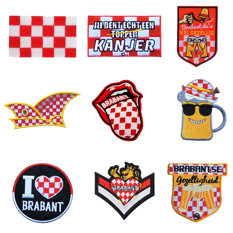 Top Trends: Netherland Brabant Carnaval Embroidery Patch Applique Iron On Patches For Clothing Sticker Kruikenstad Peeënrijk Party Emblem Shoppable Styles