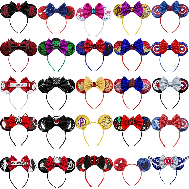 Top Trends: Marvel Avengers Ears Hair Bands Women Black Widow Disney Headband Girls Captain America Hair Accessories Kids Lron Man Headwear Shoppable Styles