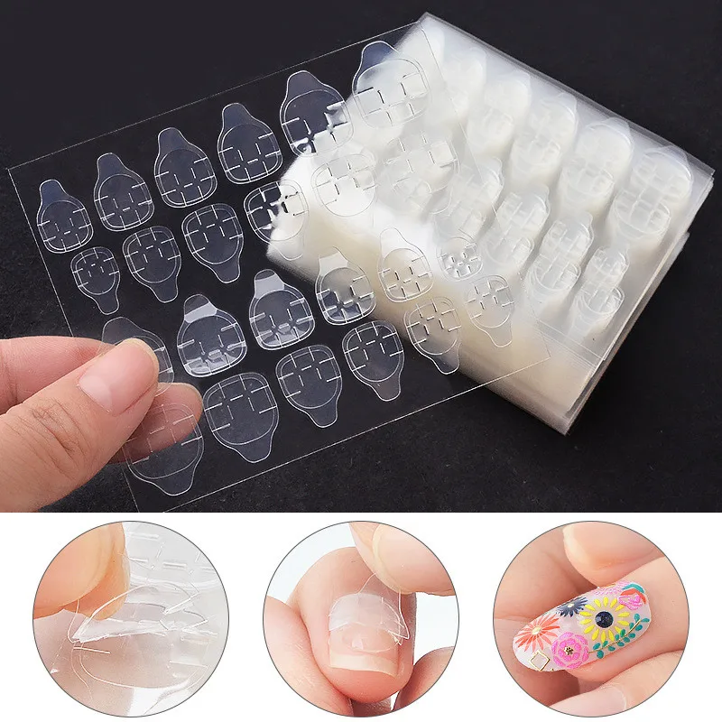 Top Trends: 5 Sheets 120pcs Double Sided False Nail Art Glue Sticker DIY Tips Fake Nail Accessories Acrylic Manicure Gel Makeup Tool Shoppable Styles