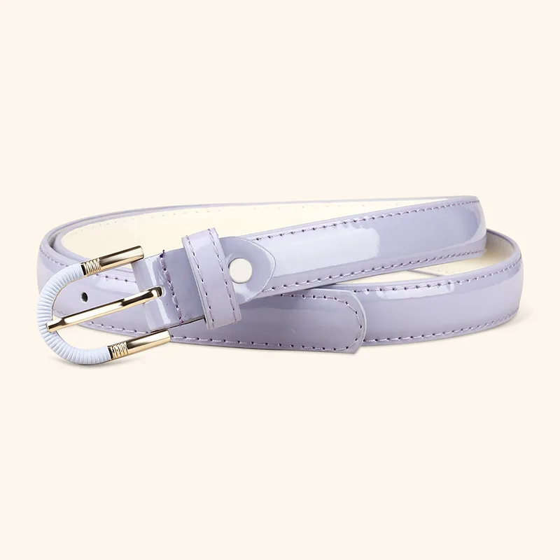 Top Trends: Purple Pu Leather Belts For Women Fashion Jeans Classic Retro Simple Round Buckle Female Dress Sword Goth Luxury Punk Gothic Shoppable Styles