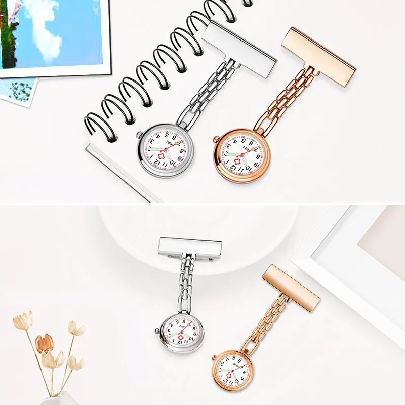 Top Trends: Portable Luminous Doctor Nurse Watch Creativity Hanging Medical Pocket Watch For Men Women High Quality Rose Gold Pocket Watch Shoppable Styles