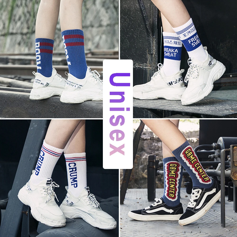 Top Trends: Spring Festival Happy New Year Wishes Chinese Characters Hip-hop Street Style Personality Skateboard Socks Men Women Couple Sock Shoppable Styles - Image 2