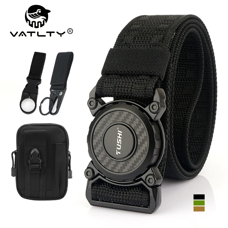 Top Trends: VATLTY New Military Tactical Belt Alloy Swivel Buckle Real Nylon Army Combat Belt Techwear Men's Girdle Free Military Equipment Shoppable Styles