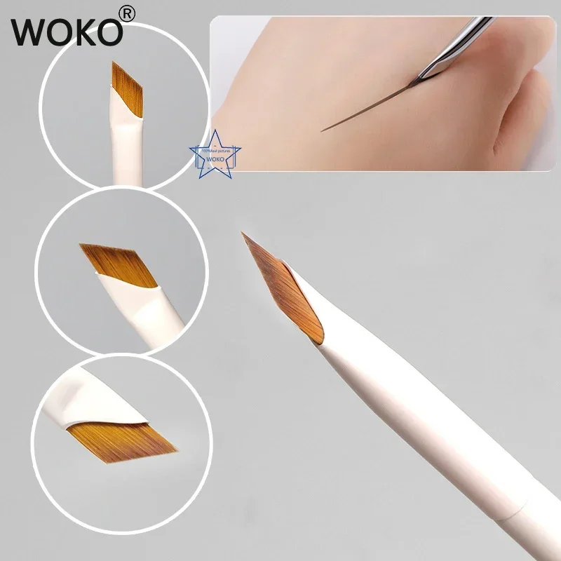 Top Trends: Upgrade Blade Eyeliner Brush Ultra Thin Fine Angle Flat Eyebrow Brush Under The Eye Makeup Brushes Precise Detail Brush White Shoppable Styles