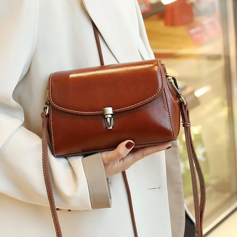 Top Trends: 2023 New Popular Summer Small Shoulder Bag Lady Versatile Casual Square Bag Top Layer Cow Leather Crossbody Handbag For Women Shoppable Styles