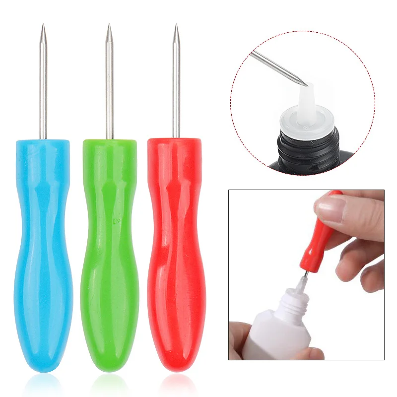 Top Trends: 5 / 10 Pcs Eyelash Glue Bottle Blocking Needle Lash Extension Makeup Tool Accessories Glue Bottle Plug Prevent Clogging Needle Shoppable Styles