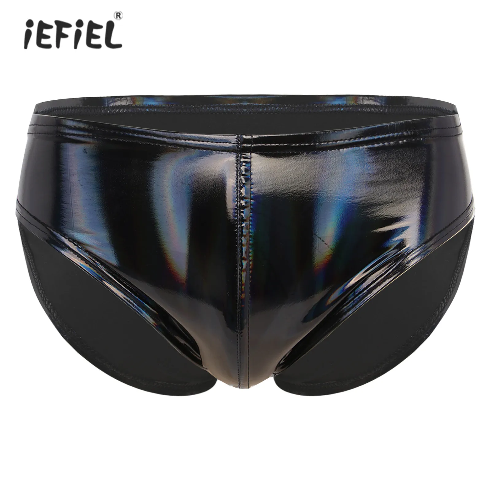 Top Trends: Mens Wetlook Patent Leather Briefs Man Skinny Board Shorts For Summer Swimwear Beach Costume Elastic Waistband Latex Underpants Shoppable Styles