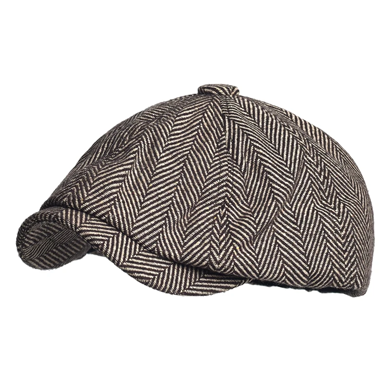 Top Trends: Peaky Blinders Hat Men's Newsboy Hats Vintage Herringbone Octagon Cap Women Berets Gatsby Flat Hat British Painters Hats Soft Shoppable Styles - Image 4