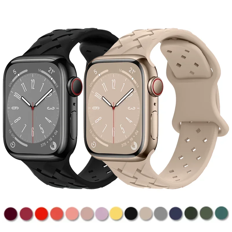 Top Trends: Silicone Strap For Apple Watch Band 44mm 40mm 45mm 49mm 41mm 38mm 42mm 44 45 Mm Bracelet IWatch Ultra 2 Series 7 4 5 6 Se 8 Band Shoppable Styles