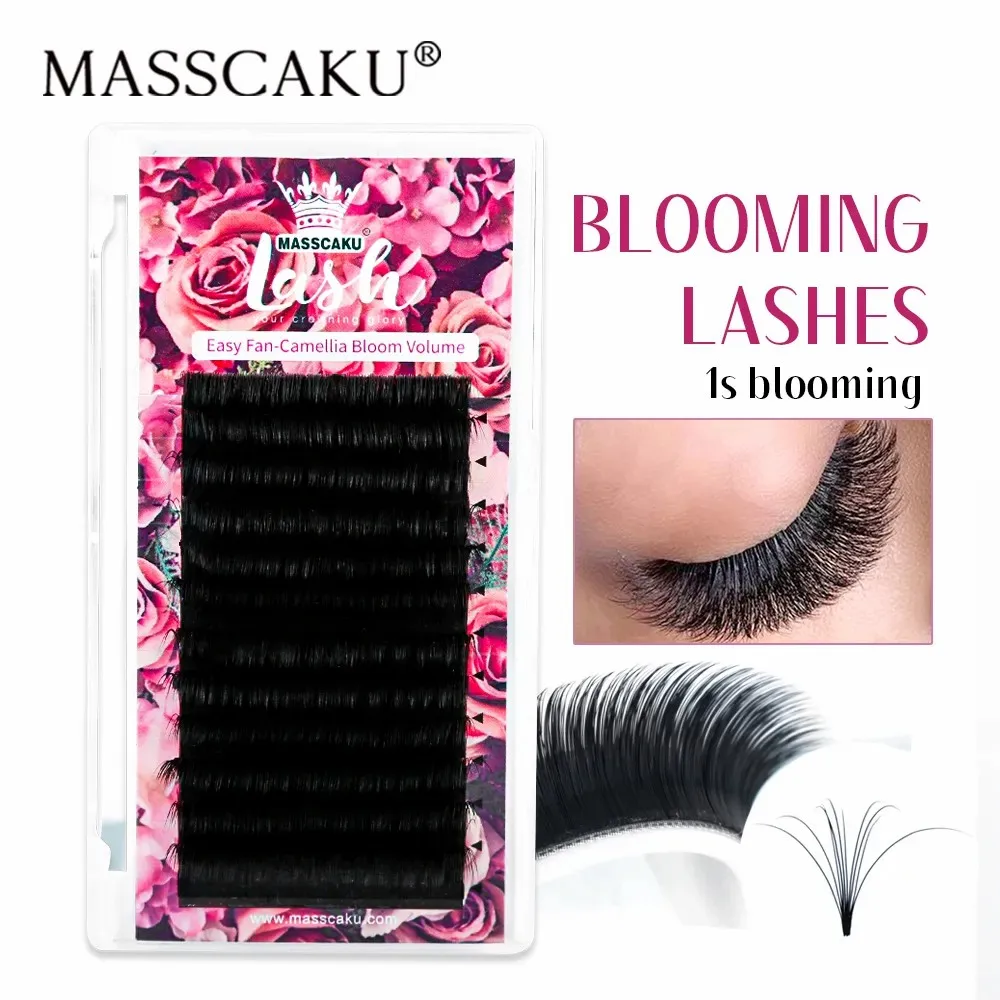 Top Trends: MASSCAKU Easy Fans Flowering Eyelashes Autofloracion Blooming Individual Lash Extensions Custom Packaging Eyelash Makeup Cilios Shoppable Styles