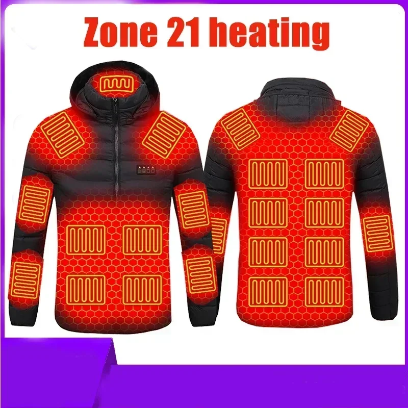 Top Trends: 21 Areas Heated Jacket Men Electric Winter Women&#039;s Jacket USB Warm Vest Heating NEW Cotton Jacket Heated Vest Coat Ski Hiking Shoppable Styles