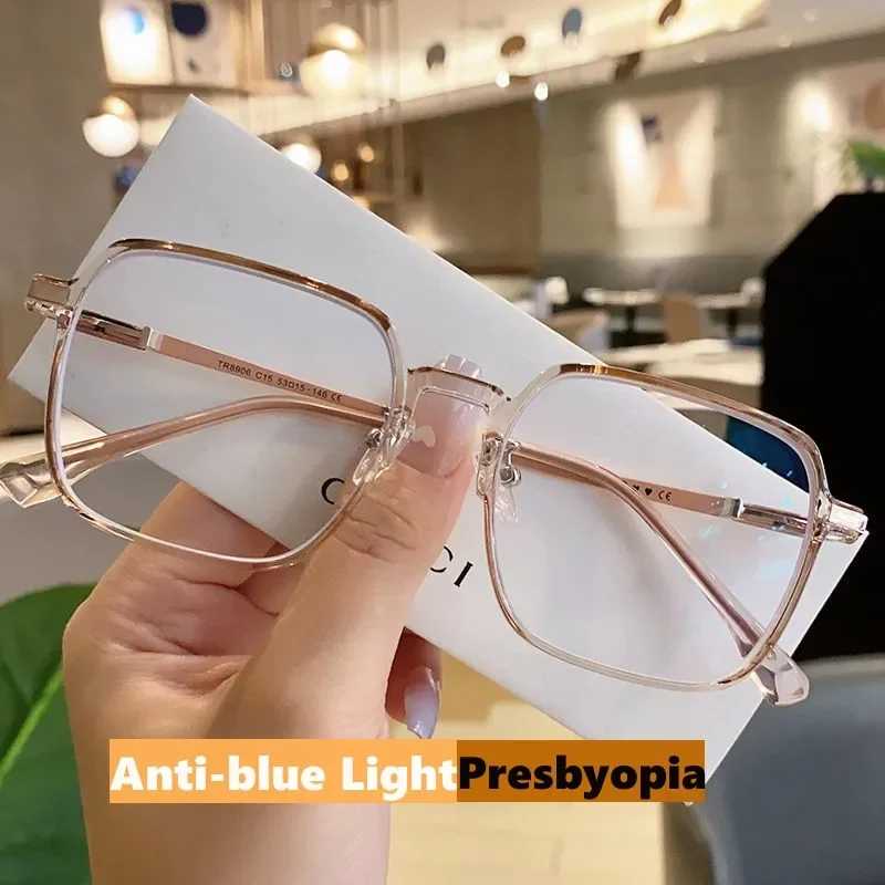 Top Trends: Women's Luxury Reading Glasses Vintage HD Vision Blue Light Blocking Eyewear Ladies New Trendy Transparent Far Sight Presbyopia Shoppable Styles