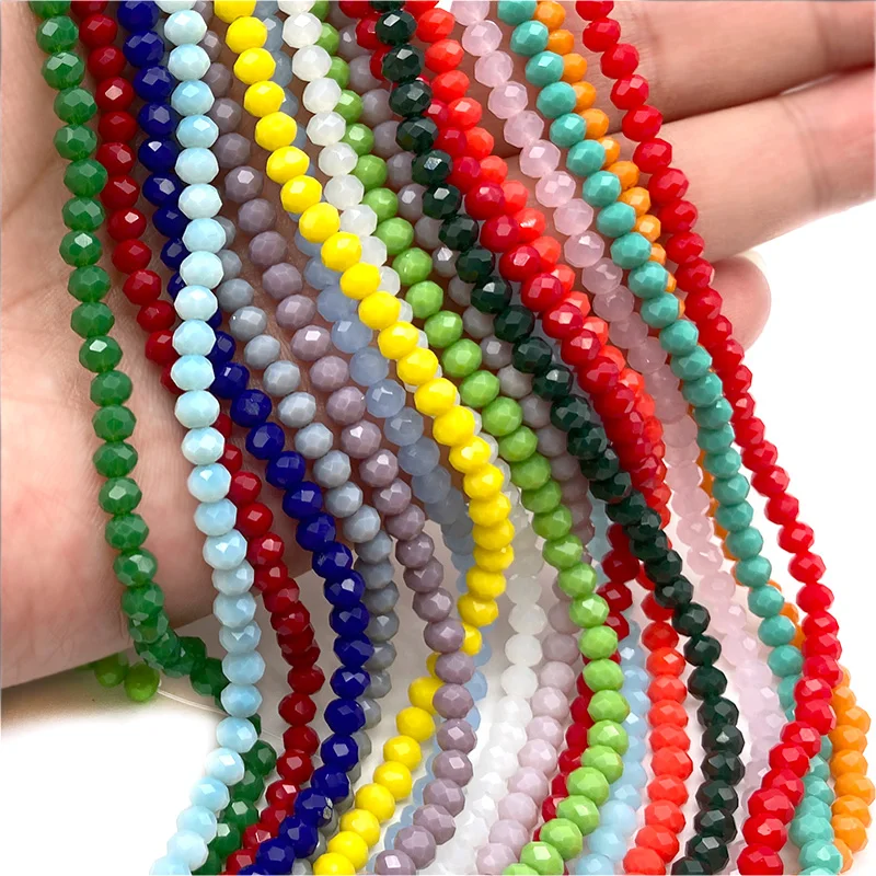 Top Trends: Multicolor 2 3 4 6 8mm Austria Faceted Crystal Beads Loose Spacer Round Glass Beads Bracelet DIY For Jewelry Making Shoppable Styles