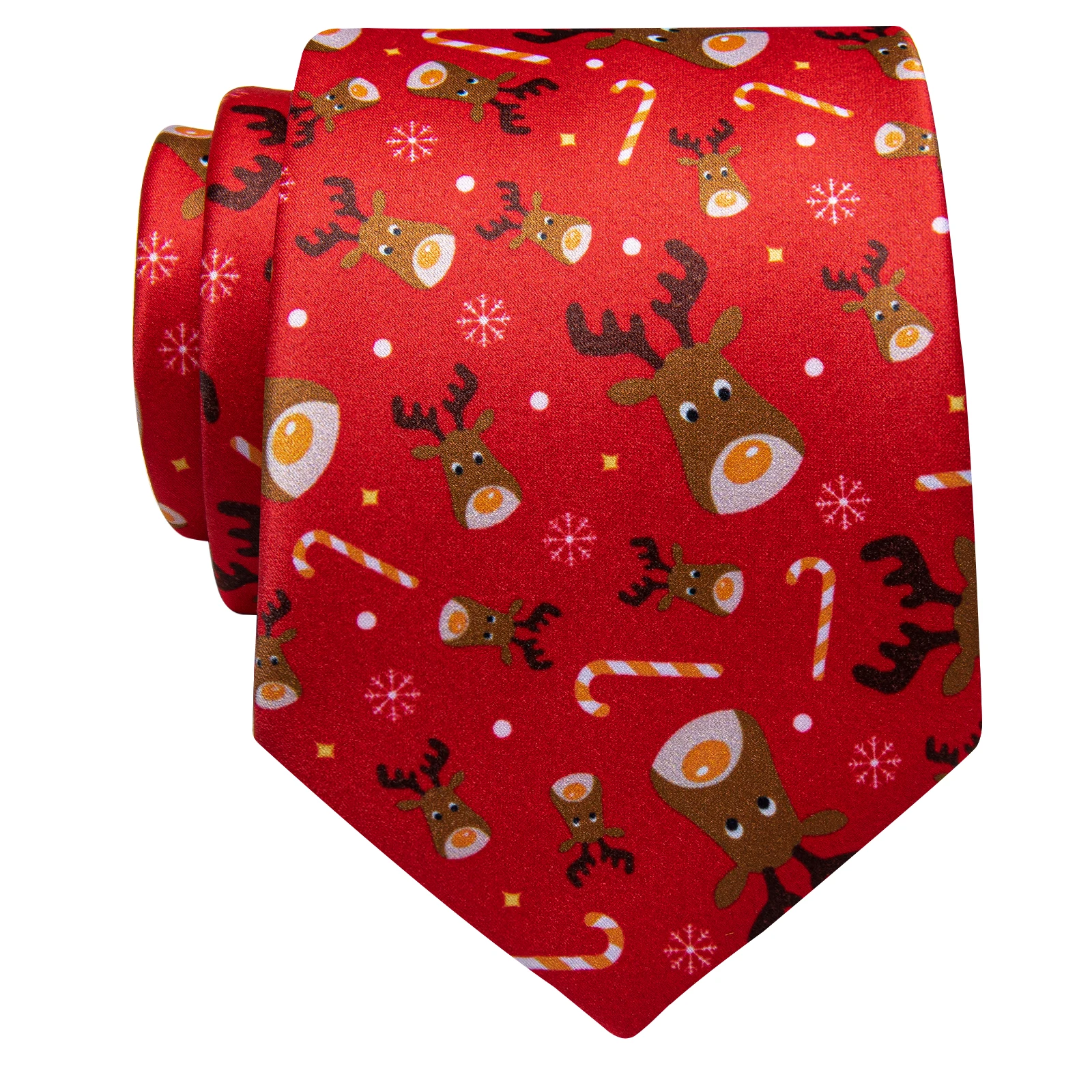 Top Trends: Christmas Santa Claus Men's Tie Elk Candy Cane Red Green Necktie For Man Christmas Accessories Gift Snowflake Snowman Cravate Shoppable Styles - Image 5