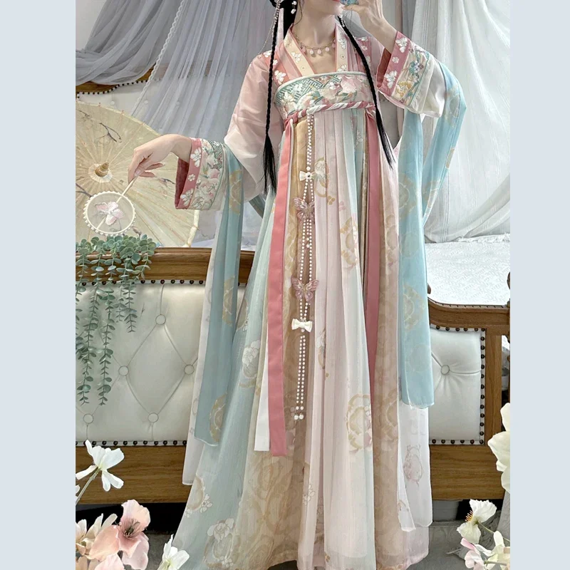 Top Trends: Women Chinese Traditional Hanfu Costume Lady Tang Suit Princess Dress Embroidery Ancient Folk Dance Carnival Cosplay Costume Shoppable Styles