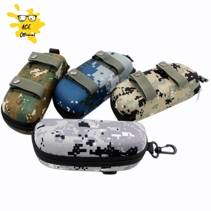 Top Trends: Camouflage Sunglasses Case Outdoor Portable Zipper Glasses Case Belt Sunglasses Organizer Storage Box For Outdoor Camping Hiking Shoppable Styles