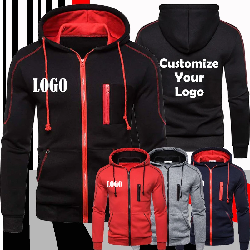 Top Trends: Customized Newest Mens Casual Corporation Hoodie Zip Up Cardigan Cotton Hooded Sweatshirt Coat S-4XL Shoppable Styles