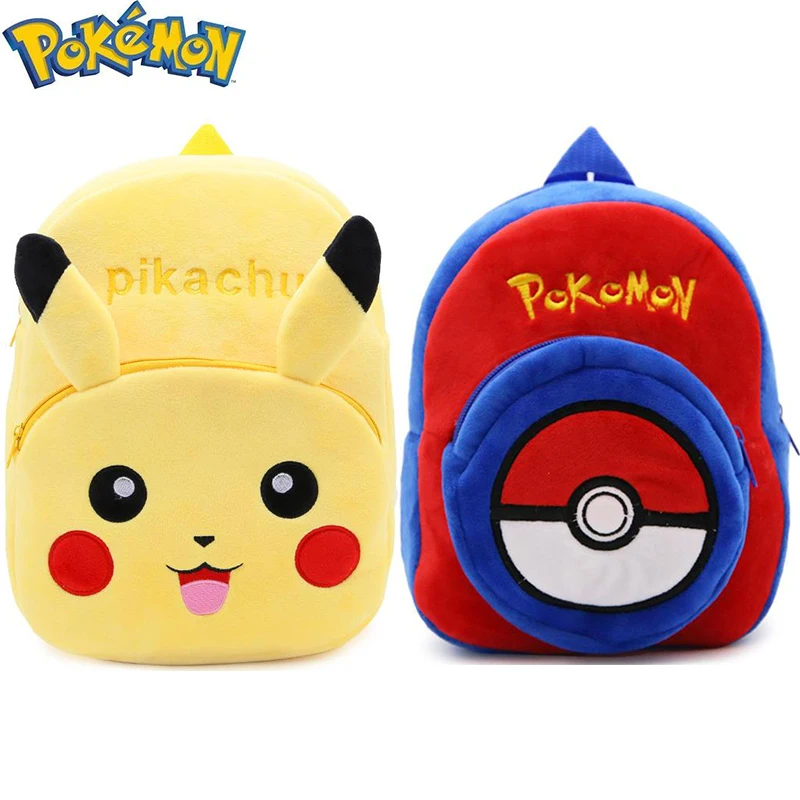 Top Trends: Pokemon Plush Backpack Pikachu Poke Ball Shape School Bags 1-3 Year Old Kindergarten Child Backpack Kids Gifts Shoppable Styles