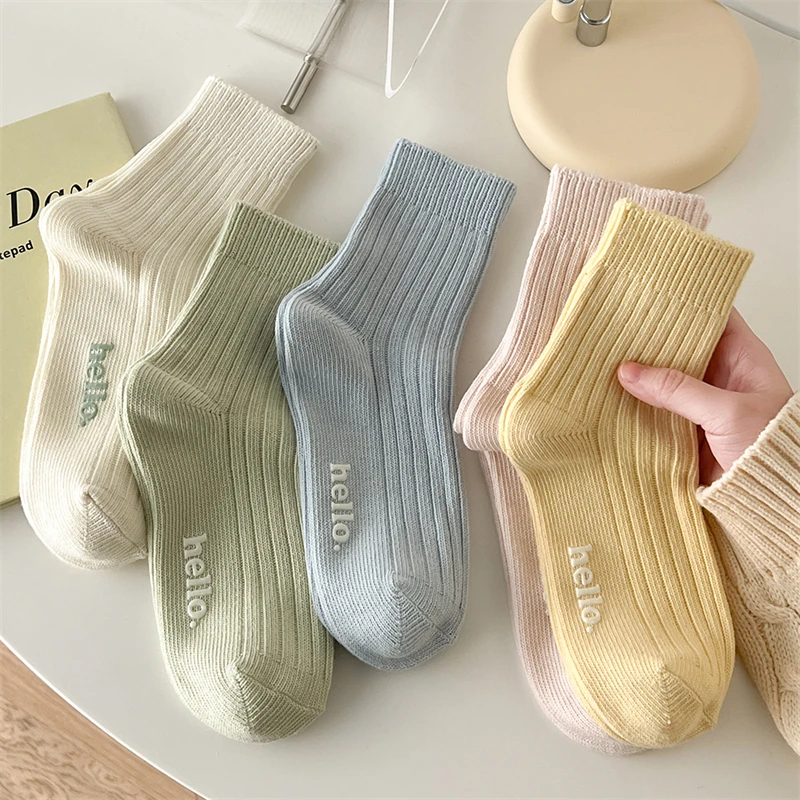 Top Trends: Cute Women&#039;s Socks Japanese Fashion New Spring Summer Female Cotton Socks Soft Breathable Absorb Sweat Fresh Colorful Socks Girl Shoppable Styles