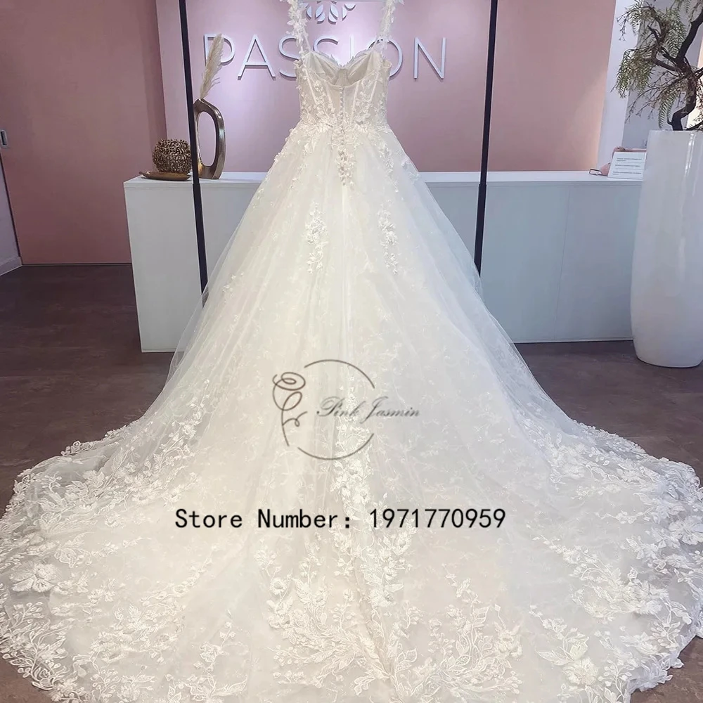 Top Trends: White Wedding Dress For Princess Sweetheart Court Train Exquisite Lace Applique Elegant Bridal Gowns Robe De Mariée 2024 New Shoppable Styles - Image 3