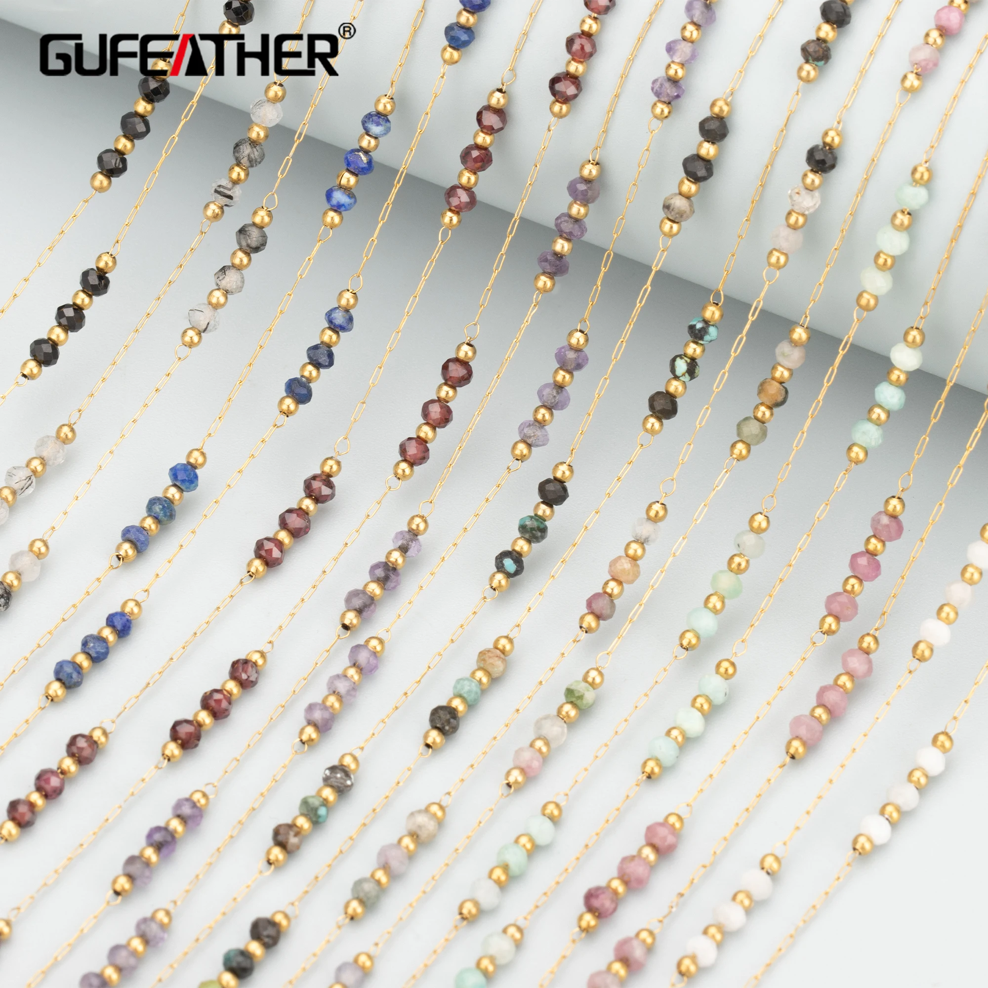 Top Trends: GUFEATHER C311, diy Chain, nickel Free, stainless Steel, natural Stone, jewelry Findings, jewelry Making, diy Bracelet Necklace, 1m / lot Shoppable Styles