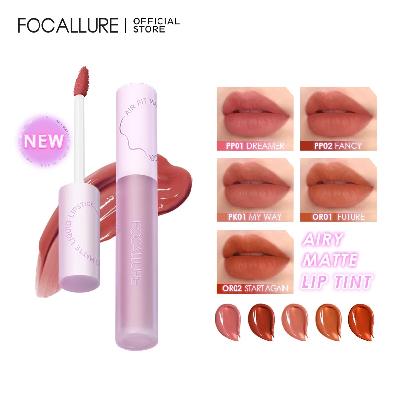 Top Trends: FOCALLURE Airy Matte Liquid Lipstick Waterproof Longlasting Lightweight Lip Gloss Non-stick Cup Velvet Lip Tint Makeup Cosmetics Shoppable Styles