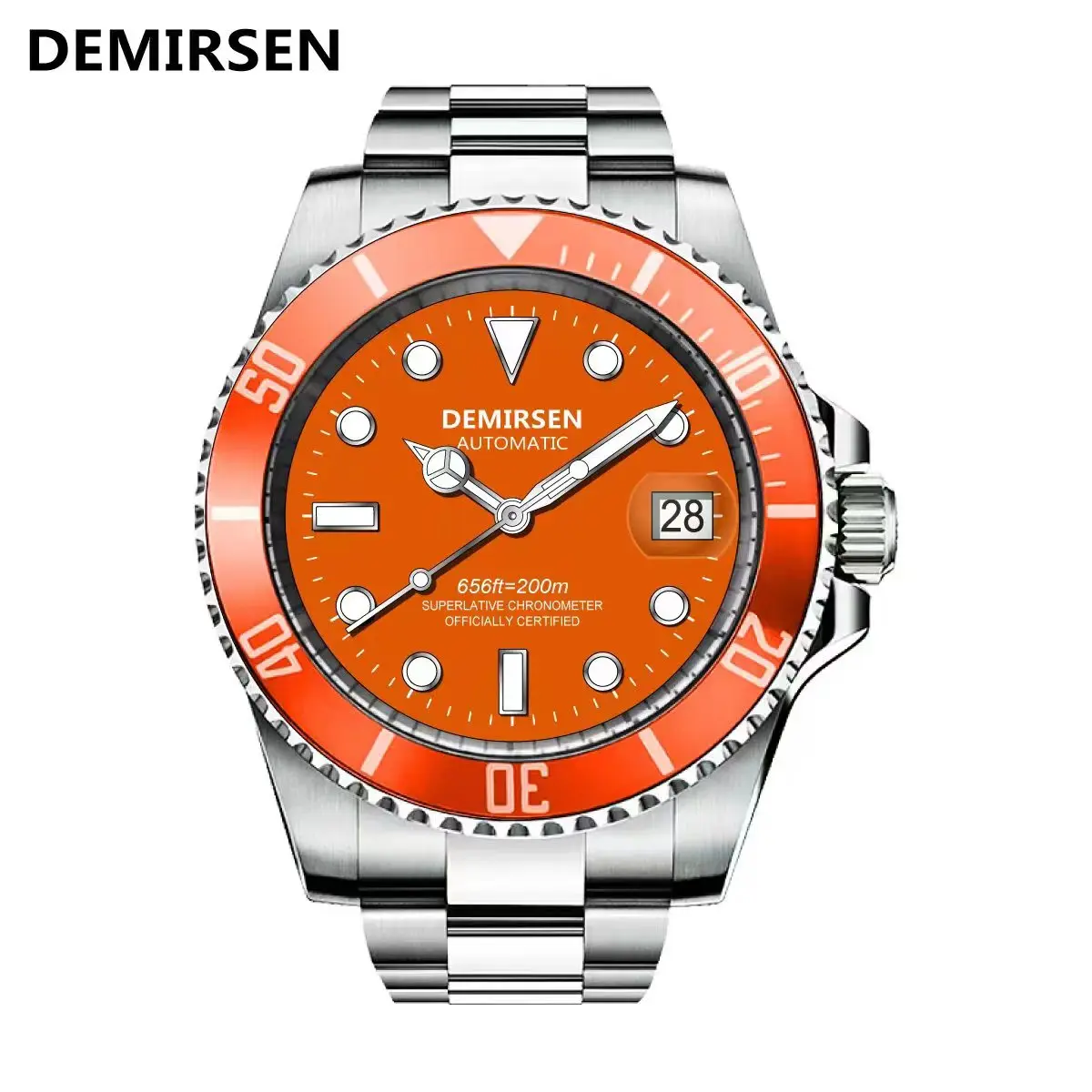 Top Trends: Demirsen Drop Shipping Luxury Sapphire Glass Automatic Wristwatch Waterproof 200M Mechanical Watches Top Brand Watch For Men Shoppable Styles